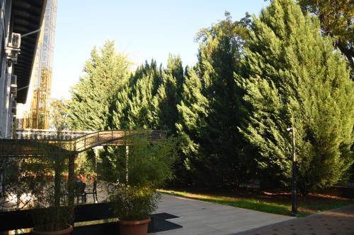 Un jardín fuera de Hotel Royal Florence