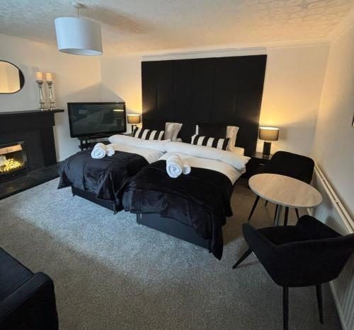 TV a/nebo společenská místnost v ubytování Eden Rooms Peterhead
