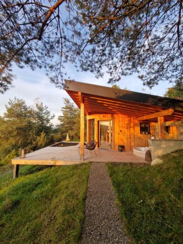 Zahrada ubytování Cocooon Wood, hébergement insolite Savoie