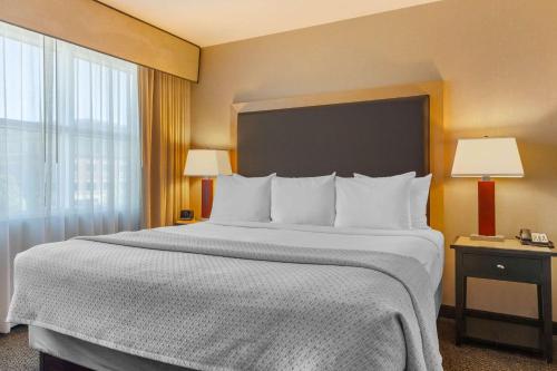 a hotel room with a large bed and a window at Cambria Hotel Ft Collins in Fort Collins