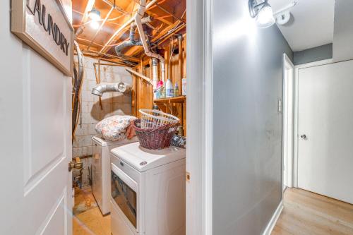 a laundry room with a washer and dryer at Lakefront Guest Suite Near Richmond in Richmond