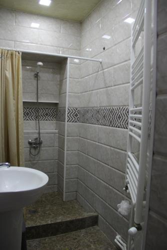 Koupelna v ubytování Sani house.