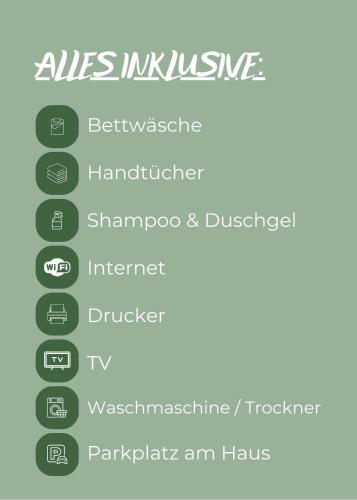 a screenshot of a cell phone with the names of different languages at Gemeinschaftsunterkunft 2EZ 1DZ 2 Bäder - ruhig gelegen - Garten, Küche, WLAN, Parken, Self-Check-in, Ventilator in Picher