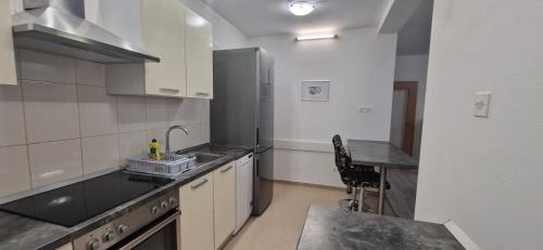 Kuchyň nebo kuchyňský kout v ubytování Apartmani Magaš