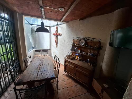 Dapur atau dapur kecil di Hermosa casa estilo rustico en Puebla de Zaragoza