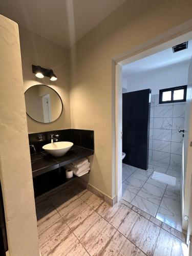 Koupelna v ubytování Casagrande Hotel Boutique