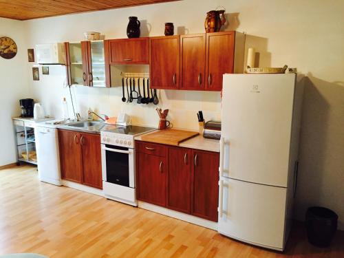 Kuchyňa alebo kuchynka v ubytovaní Apartment U Anděla