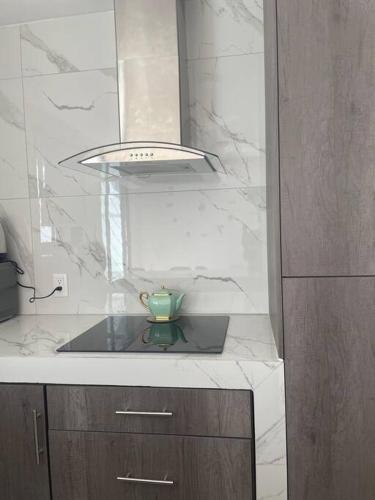 a kitchen with a sink and a bowl on a counter at Jardines de Miraflores, Casa Remodelada completa zona sur ITESO TecMilenio UVM HP Colon Centro Sur in Guadalajara