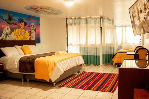 Postel nebo postele na pokoji v ubytování Hotel Valery 2 estrellas