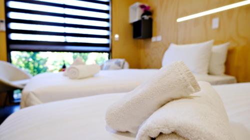 Gallery Hotel Manjimupにあるベッド