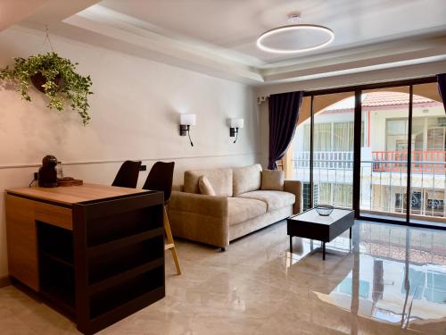 Posezení v ubytování Grand Orlov Apart Hotel