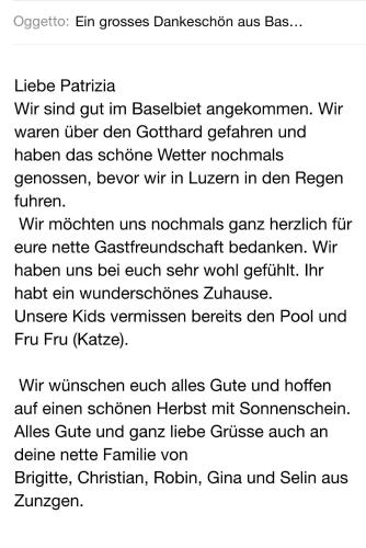 a screenshot of a cell phone screen with a list of commands at Ferienhaus Patrizia with a fantastic view of Lake Maggiore and the pool in Gordola