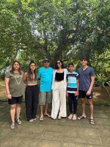 a group of people posing for a picture at Forest Dew Udawalawa in Udawalawe