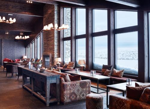 Pellestova Hotell Hafjell tesisinde bir restoran veya yemek mekanı