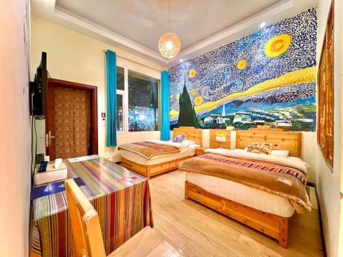 Ruang duduk di Shangri-La Chudengshuo Homestay楚登硕民宿