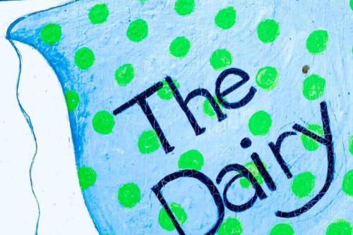 a cake with the words ice cream written on it at The Dairy - Seaside Couples Escape in Whitstable in Whitstable