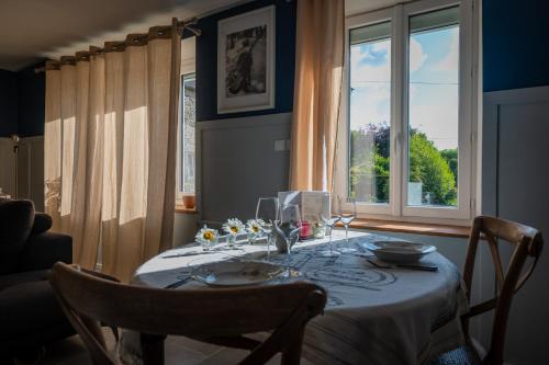 Χώρος καθιστικού στο Chambre d'hôte La Haye d'Armor, Western