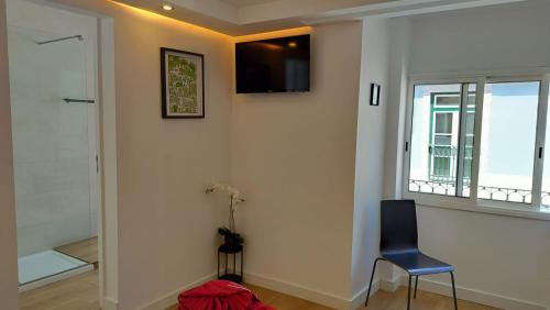 TV a/nebo společenská místnost v ubytování Figueira House in Beira Minho