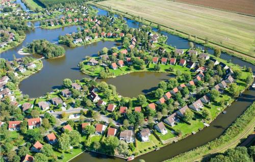 an aerial view of a small village in a river at Lovely Home In Vlagtwedde With Kitchen in Vlagtwedde