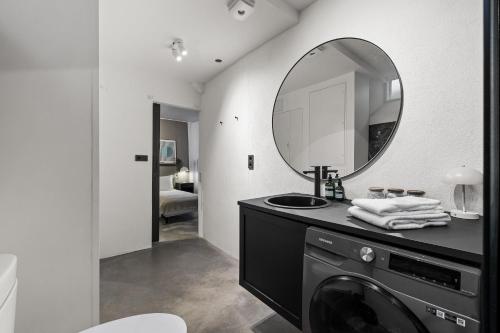 Koupelna v ubytování Spacious Studio in Downtown Reykjavik