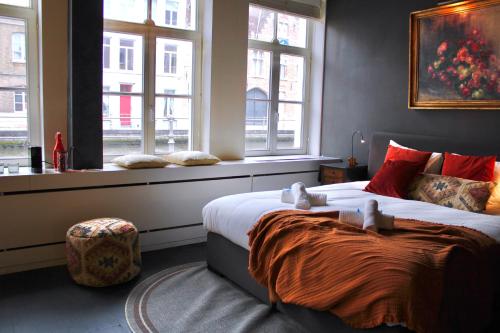 Ένα ή περισσότερα κρεβάτια σε δωμάτιο στο Guest Suite Hoorn 17 - room 1