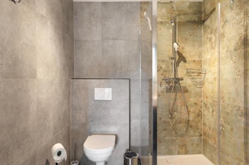 Bilik mandi di Waldglück Apartment
