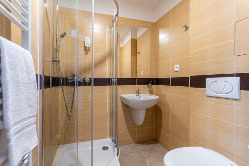 Koupelna v ubytování Houda Bouda - Penzion & Apartmány