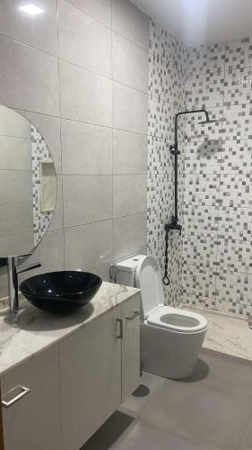 Ένα μπάνιο στο Apartamento Casa Sabi