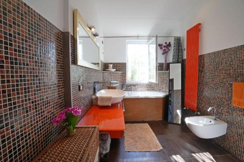 Koupelna v ubytování La Sevillana