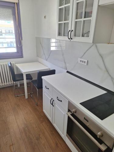 Kuchyň nebo kuchyňský kout v ubytování APARTMAN Ada