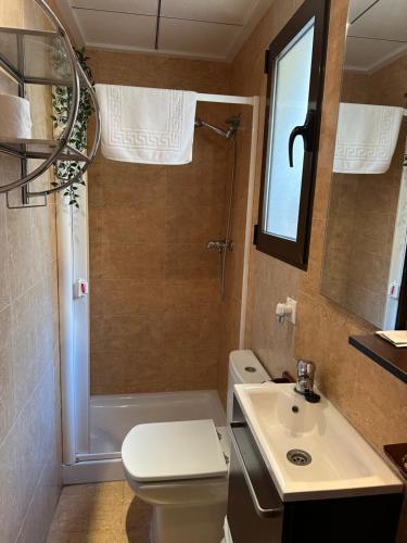 Koupelna v ubytování Hostal Camarina