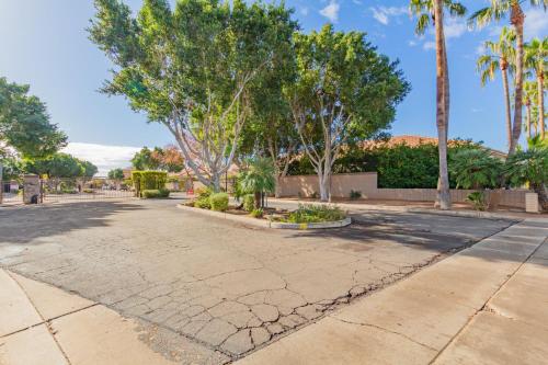 a street with palm trees in a park at San Michelle Luxury Escape -Mesa in Mesa