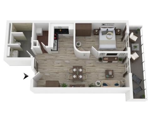Κάτοψη του Magelan Suite - 5 Sterne Ferienwohnung mit Balkon für 3 Personen