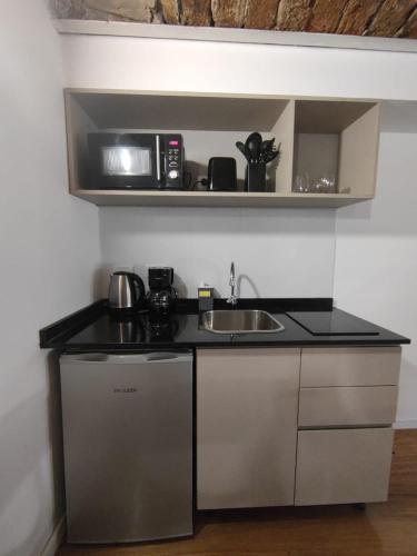 Kuchyň nebo kuchyňský kout v ubytování Recoleta Suites