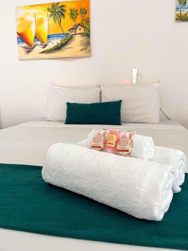 Cama o camas de una habitación en Pousada Enero