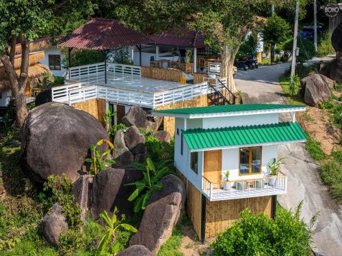 an aerial view of a house with rocks at BOHO Boutique Bungalows in Baan Tai