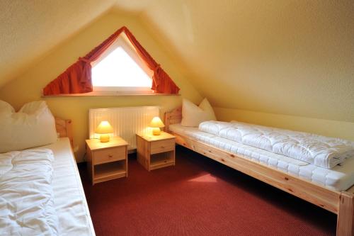 Ένα ή περισσότερα κρεβάτια σε δωμάτιο στο Hus Utblick 8A