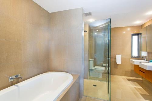 Bilik mandi di Cotton Beach 53 by Kingscliff Accommodation