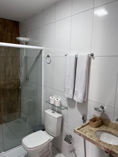 Koupelna v ubytování Villas Cocos Chalé Duplo