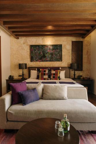 Χώρος καθιστικού στο Hotel Casa Santo Origen