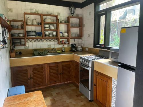 Η κουζίνα ή μικρή κουζίνα στο Casas de campo en Avandaro