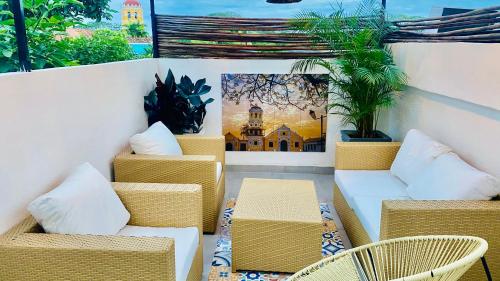 Χώρος καθιστικού στο Apartamento céntrico con Mirador