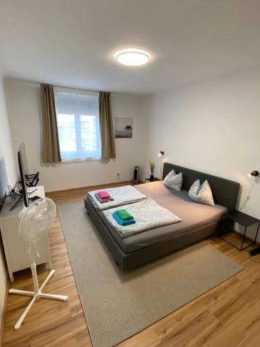 Postel nebo postele na pokoji v ubytování Charming flat in a quiet central location