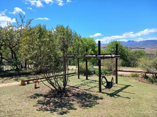 a park with a swing set in the grass at Akzente in Clarens