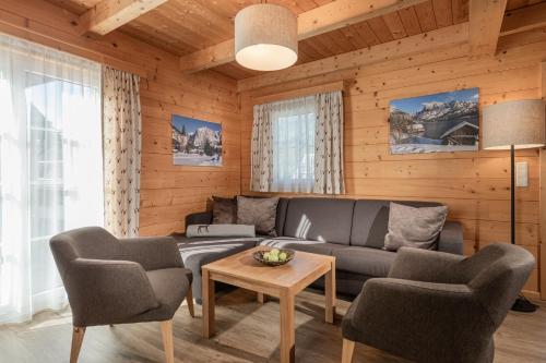 Χώρος καθιστικού στο AlpenParks Hagan Lodge Altaussee