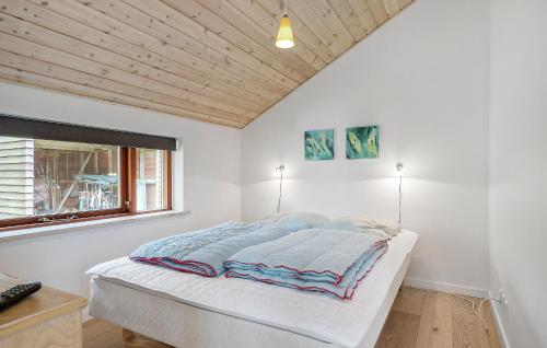 a white bedroom with a bed with a window at 3 Bedroom Cozy Home In Silkeborg in Silkeborg