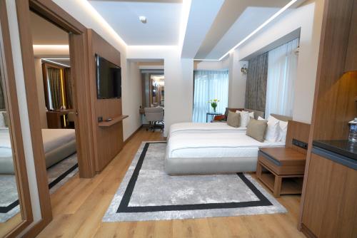 Cama o camas de una habitación en Vital Hotel Fulya Istanbul Sisli