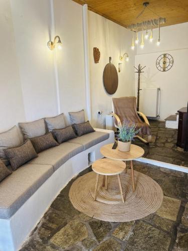 Area soggiorno di COZY VILLAGE HOUSE ΑΓΙΟΣ ΛΑΥΡΕΝΤΙΟΣ ΠΗΛΙΟΥ