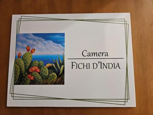 a card with a picture of a cactus at Profumi di Sicilia in Cinisi