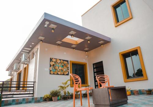 Χώρος καθιστικού στο Kristi Guest House, Shantiniketan